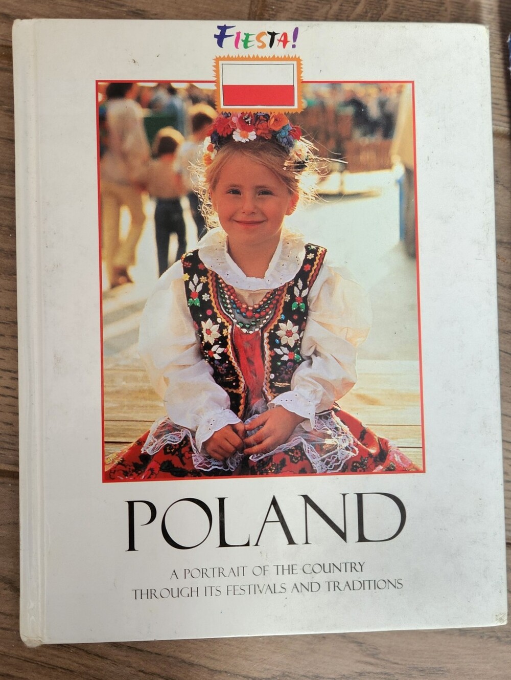 Poland Fiesta Coffee Table Book - Girl in Traditional Red Folk Costume